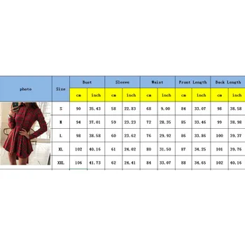 Femei Elegant Stil Camasa Carouri Rochie Mini Cu Maneci Lungi Casual Streetwear Rochie A-Line 2019 Nou Plus Dimensiune