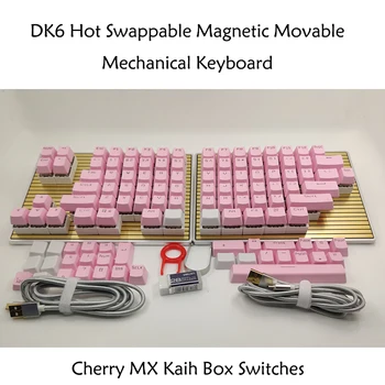 DIY DK6 Hot Swappable Magnetice Mobile Macro Taste Cherry MX Kaih Box Switch-uri Programabile RGB Tastatură Mecanică pentru Gamer
