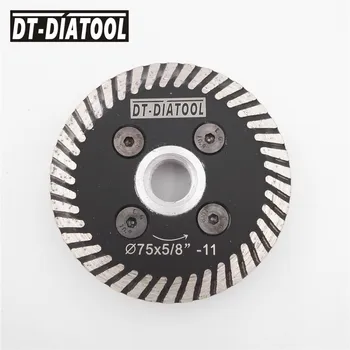 DT-DIATOOL 1 buc 75mm Presate la Cald Mini Turbo Lamă de Diamant Cu Detașabil M14 sau 5/8-11 Flanșă și 75 mm 1 buc Lama Gravură Piatra
