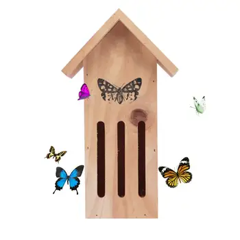 Lemn Butterfly Casa în condiții de Siguranță de Protecție Insecte Casa pentru a Oferi Fluturi cu un Paradis Sigur pentru a se Odihni