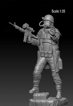 1/35 fantezie soldat Apocaliptic - Paza cu Baza jucărie Rășină Model in Miniatura Kit unassembly Nevopsite