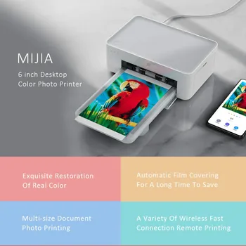 Xiaomi Smart Photo Printer Căldură de Sublimare Fin Restabili Adevărata Culoare Auto mai Multe de la Distanță fără Fir imprimanta Portabilă