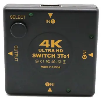 NOI 3 de Intrare de Ieșire 1 3 Mini Port HDMI Switch Comutator Splitter Caseta de Selectare pentru HDTV 4K, 1080P Vedio HDMI KVM Switcher Xbox 360