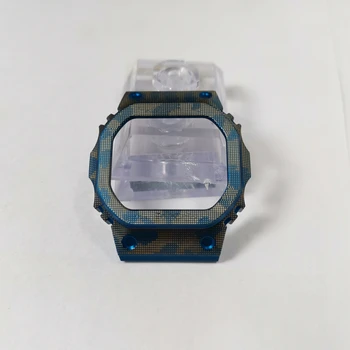 Noi Gheață Albastru Camuflaj Watchbands și Rama De 5600 GWM5610 GW5000 Otel Inoxidabil 316L Curea de Ceas și se Acoperă Cu Instrumente