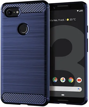 Google Pixel 3 Caz Albastru (albastru), carbon serie, caseport