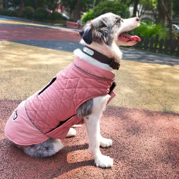 Yomiga Iarna/Toamna Haina Caine Pet Jacheta Impermeabil Reversibile Câine Jachete Paltoane Cald Câini, Îmbrăcăminte Pentru Câini de talie Medie XS-3XL Dimensiune