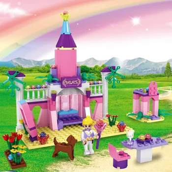 Film de basm, BRICOLAJ, Jucarii de Vis Princess Castle Castel Model de Blocuri Fata de Jucărie Pentru Copii Compatibil cu cele Mai multe Branduri de Bloc