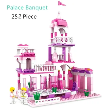 Film de basm, BRICOLAJ, Jucarii de Vis Princess Castle Castel Model de Blocuri Fata de Jucărie Pentru Copii Compatibil cu cele Mai multe Branduri de Bloc