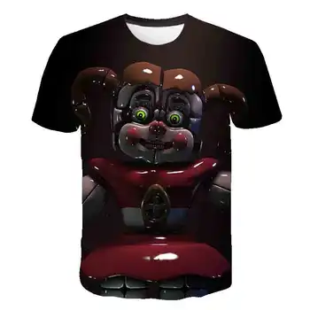 Fetița Băiat de Cinci Nopți La Freddy de Imprimare de Desene animate Amuzant tricou Copii Top de Vara Copii T Shirt ziua Recunostintei Tricou 2020 nou