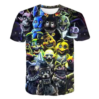 Fetița Băiat de Cinci Nopți La Freddy de Imprimare de Desene animate Amuzant tricou Copii Top de Vara Copii T Shirt ziua Recunostintei Tricou 2020 nou