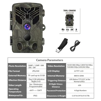 HC-810A Camera de Vânătoare 940nm LED-uri IR Viziune de Noapte Camera Traseu de 20 MP 1080P Sălbatice Camera de 0.3 s Declanșa Foto Capcane aparat de Fotografiat Impermeabil
