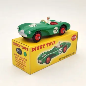 DeAgostini 1/43 Dinky Toys 110 Pentru Aston Martin DB3 Sport #22 Verde turnat sub presiune Modele