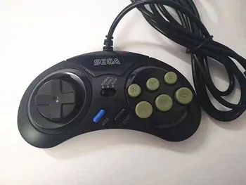 En-gros de Controler de Joc pentru SEGA Genesis 6 Buton turbo Gamepad pentru SEGA Mega Drive Modul Rapid Lent 10buc/lot Transport Gratuit