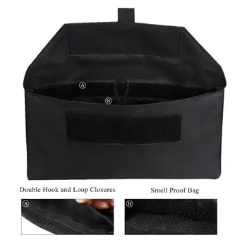 Portable Negru Miros de fum de țigară Dovada Sac de Carbon Căptușit Pungă de Tutun pentru Iarba Planta Miros Recipientul Caz de Depozitare