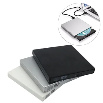 Professional Slim Extern USB 2.0 DVD CD-RW Writer Writer Reader Player Pentru PC, Laptop pentru Dropshipping Promovare