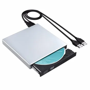 Professional Slim Extern USB 2.0 DVD CD-RW Writer Writer Reader Player Pentru PC, Laptop pentru Dropshipping Promovare
