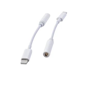 50pcs/lot de Tip C pentru Căști 3.5 mm Cablu Adaptor 8pini La 3,5 Jack de sex Masculin la Feminin Cablu Audio AUX Pentru Xiaomi Mi6 Pentru Samsung S8