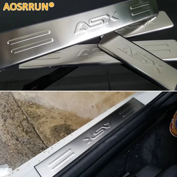AOSRRUN Transport Gratuit din oțel inoxidabil, placă de uzură pragului de ușă 4buc/set accesorii auto pentru Mitsubishi ASX 2011 2012 2013 2018