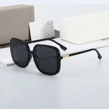 Femei Supradimensionat ochelari de Soare Clasic, Designer de Moda Ochelari Pătrați Femei Conducere Polarizate Soarele Negru de Sticlă Albă UV400