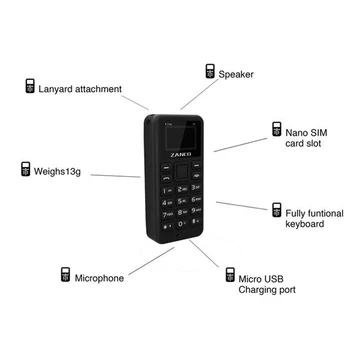 ZANCO 2 buc mici t1 Lume cel mai Mic telefon Mobil schimbator voce telefon telefon Deblocat cumpara-l acum cu gratuit de 2pc căști BT