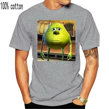 Bărbați t-shirt Mike Wazowski cu Sully face Meme tricou Femei t shirt