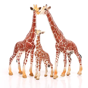 Simulare De Dimensiuni Mari Girafa Familie Jucărie Cifrele Stabilite De Plastic Jucarii Girafa Model Figurine Copii, Cadou Jucarii Educative