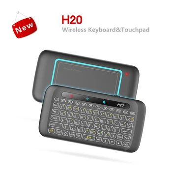 H20 Mini tastatura cu Touchpad Complet cu iluminare IR Sprijinindu-se de 2.4 GHZ Aer Mouse-ul controler de la distanță pentru Android TV Box