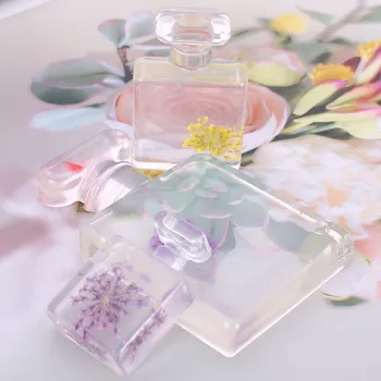 Mucegai silicon de Flori Uscate de Rășină Decorative Ambarcațiuni 3D DIY Sticla de Parfum de Mucegai Rășină Epoxidică Matrite Pentru a Face Bijuterii Instrumente