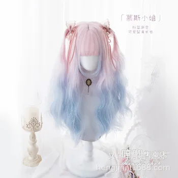 Heng Ji Lolita Harajuku Roz-Violet Albastru Vopsit 