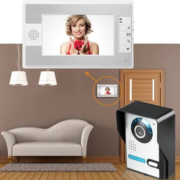 7 Inch cu Fir Usa Video Interfon, Sistem de Securitate cu 1 Monitor ușa camerei infared ir home apartment video interfon