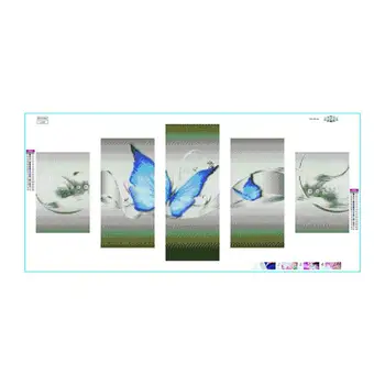 Fluture albastru 5D DIY Full Diamond Pictura Pietre Panza Artizanat Manual Kit Perfect pentru a Decora o Camera de zi E5M1