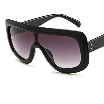 Negru supradimensionat de lux ochelari de soare femei de moda de Mare cadru pilot gradient de ochelari de soare pentru femei ochelari pentru femei oculos