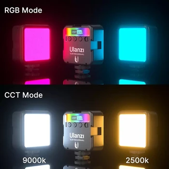 Ulanzi VL49 Mini Video RGB Lumina de Fotografie Lampa de 6W Dimabil 5500K CRI95 Built-in Baterie Reîncărcabilă Litiu Video cu LED-uri Lumina