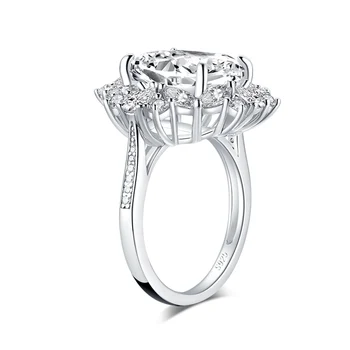925 Inel Argint cu Rotunde de Diamante Sintetice Fine Bijuterii inel pentru Femei Petrecerea de Nunta Cadou en-gros