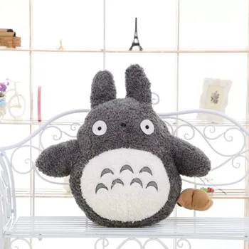 Transport gratuit 35cm Moale Jucărie de Pluș Drăguț Papusa Totoro Hayao Miyazaki Mare Pernă Perne de Desene animate Papusa Cadou de Ziua de nastere