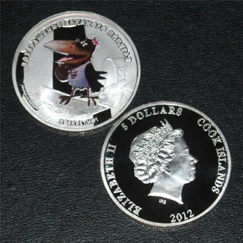 Transport gratuit 6pcs/lot,2012 Regina Elisabeta a ii-Monedă de Argint - intoarcerea fiului ratacitor Papagal, Pisică/Kesha/Raven Monede de Argint