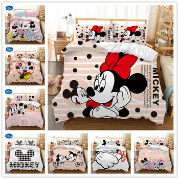 DISNEY Mickey Mouse-Set de lenjerie de Pat Carpetă Acopere Seturi unice dublu Regina King Size