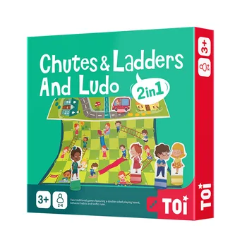 2 în 1 Jgheaburi și Scări și Ludo Copii de Învățare de Învățământ de Bord Partid Jocuri de Interacțiune Părinte-Copil Jucării pentru Copii Cadouri