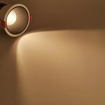 Estompat Încorporat Anti-orbire LedCOB Tavan Încastrat tip downlight AC85-265V 7w12w spălare de perete LED lumina de Fundal Lampă de iluminat Acasă