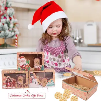 PATIMATE Crăciun Cookie Cutii de Cadouri 2020 Decor de Crăciun Pentru Acasă de Crăciun Ornament Natal An Nou Fericit 2021 Xmas Cadouri