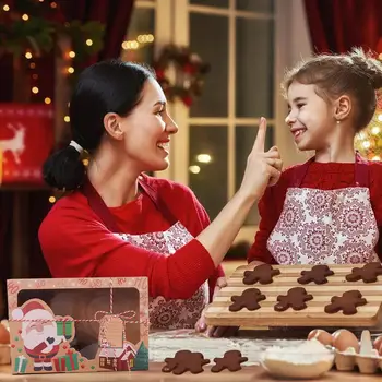 PATIMATE Crăciun Cookie Cutii de Cadouri 2020 Decor de Crăciun Pentru Acasă de Crăciun Ornament Natal An Nou Fericit 2021 Xmas Cadouri