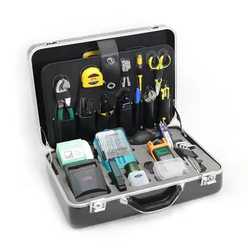 KOMSHINE KFS-40D Fibra Optica FTTH Tool Kit cu power meter, satâr, Stripper Fibra Optica ,Cablu stripteuză ,Foarfeca Kevlar
