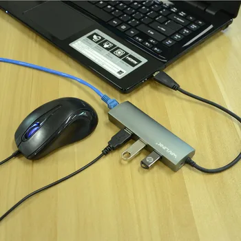 USB 3.0 la Gigabit Ethernet Adaptor 3-Port Hub USB 3.0 Autobuz w/ RJ45 10/100/1000 Gigabit Ethernet LAN Convertor Port HUB Wavlink