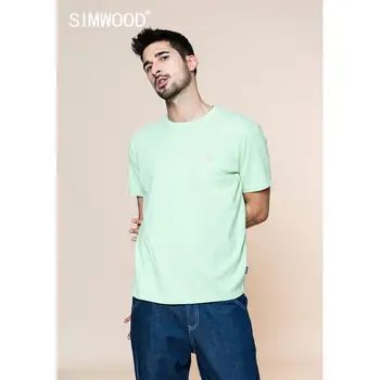 SIMWOOD de vară 2020 nou t-shirt pentru bărbați scrisoare de imprimare moale 210g bumbac top confortabil respirabil tee plus dimensiunea îmbrăcăminte de brand