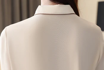 2020 Primavara-Vara pentru Femei Șifon Bluza Cravată Guler de Turn-down Complet Maneca Single-breasted de sex Feminin Tricou Topuri Largi T04304K