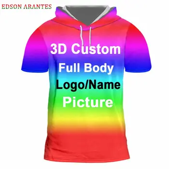 Personalizat Tricou de Moda 2019 Hanorac Tricou Personalizat Design-vă Propriul Logo-ul de Brand Text Imagine Unisex 3d de Imprimare Tricou Plus Dimensiune S-7XL