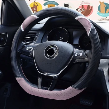 Volan masina se Acoperă D Forma Pentru Volkswagen vw gti mk7 polo Golf accesorii Auto pentru femei roz de Direcție capac Universal 38cm