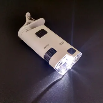 60x/120x Lupa Reglabile Ecranul Telefonului Clip Mini Moneda Jewery Diamant Detectarea Microscop Cu Lumină LED
