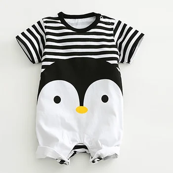 2020 Copilul Salopetă de Vară Minunat baietel Fata de Îmbrăcăminte pentru Nou-născut Pinguin Maneci Scurte Haine băiat copil fata Salopete