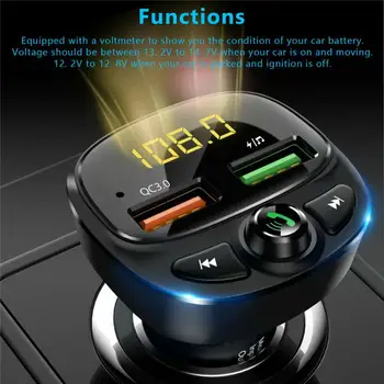 2021 Incarcator Auto USB Pentru Telefon Bluetooth 5.0 Transmițător Wireless MP3 Player Dual USB Încărcător Card TF Muzica HandFree Car Kit